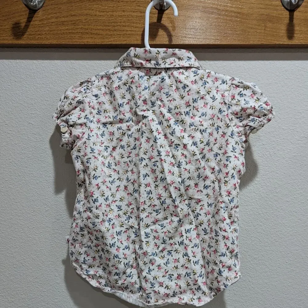 Ralph Lauren Button Down Shirt Girls Sz 4T Floral Preppy